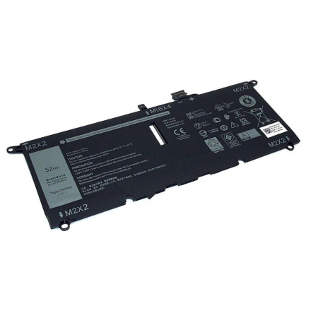 Аккумулятор (батарея) DXGH8 для ноутбука Dell XPS 13-9370, 13-9380, 7.6V, 52Wh, 6840mAh