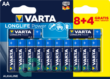Батарейка VARTA Longlife LR6/AA 12BP (8+4шт)