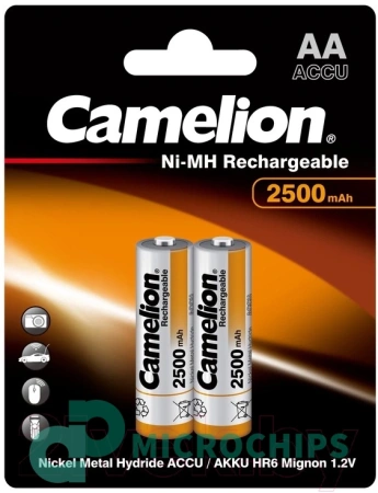 Аккумулятор Camelion АА (NiMH, 2500mAh, 1.2V) 2BP Аккумулятор Camelion АА (NiMH, 2500mAh, 1.2V) 2BP