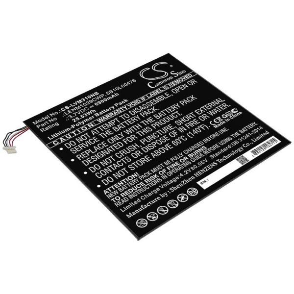 Аккумулятор для LENOVO Miix 300, Miix 310 (5B10L13923) 6900mah
