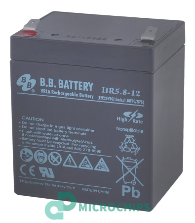 Аккумулятор B.B. Battery HR 5.8-12 (AGM, 5.3Ah)