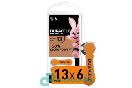 Батарейка Duracell ZA 13 6BP