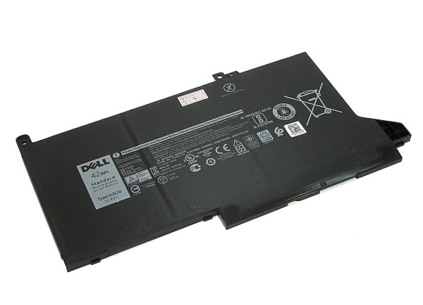 Аккумулятор (батарея) DJ1J0 для ноутбука Dell Latitude 7280, 7480 11.4V, 3685mAh (оригинал)