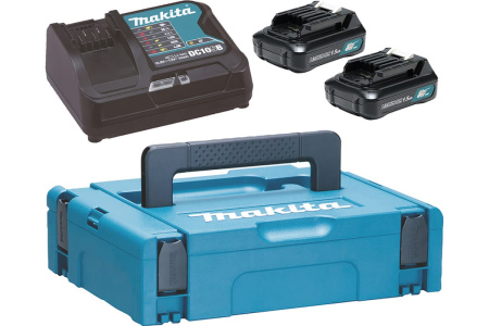 Комплект аккумуляторов Makita BL1016 с зарядным устройством (Li-ion, 1500mAh, 12V)