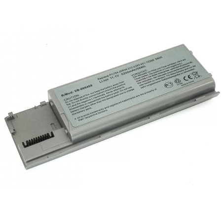 Аккумулятор (батарея) 312-0383G, HX345 для ноутбука Dell Latitude D620, D630, 5200mAh, 11.1B серебряный