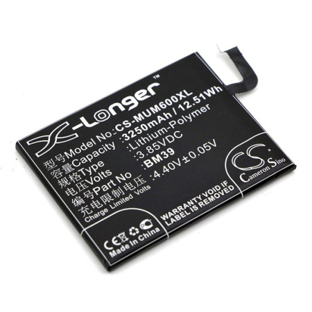 Аккумулятор для Xiaomi Mi6 (BM39) 3250mah