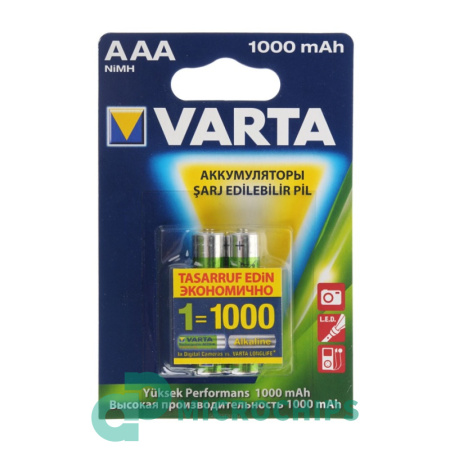 Аккумулятор Varta AAA (NiMH, 1000mAh) 2BP Аккумулятор Varta AAA (NiMH, 1000mAh) 2BP