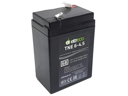 Тяговый аккумулятор Eltreco TNE6-4.5 (AGM, 4.5Ah, 6V)