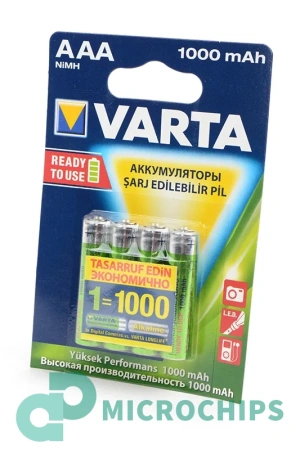 Аккумулятор Varta AAA (NiMH, 1000mAh) 4BP