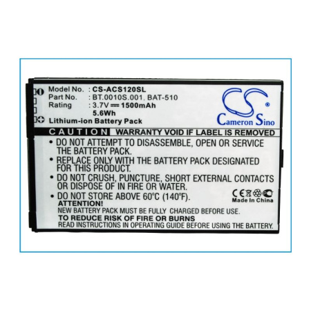 Аккумулятор для Acer Liquid S120, Iconia Smart S300 (BAT-510) 1500mah