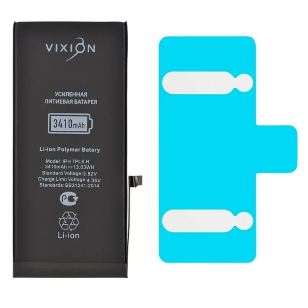 Купить Аккумулятор Vixion для Apple iPhone 7 Plus, усиленная 3410мАч, с монтажным скотчем Аккумулятор Vixion для Apple iPhone 7 Plus, усиленная 3410мАч, с монтажным скотчем