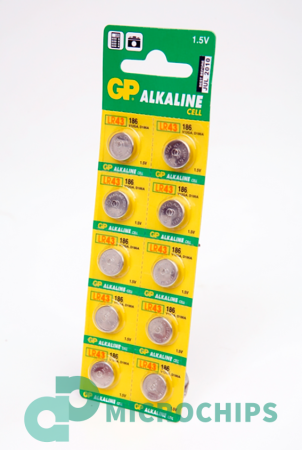 Купить Батарейка GP LR43 (186) 10BP Батарейка GP LR43 (186) 10BP