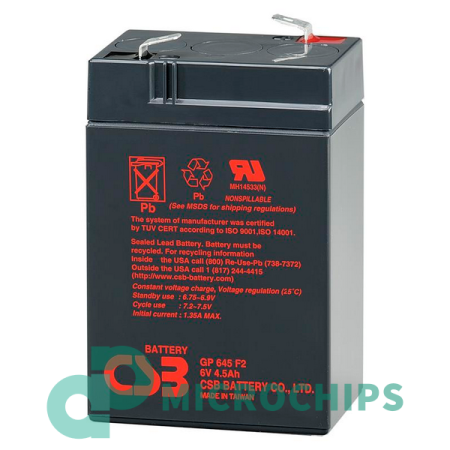 Аккумулятор CSB GP645 F2 (AGM, 4.5Ah)