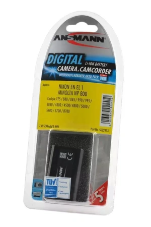 Аккумулятор для видеокамеры Ansmann 5022413 A-Nik EN EL 1 BL1