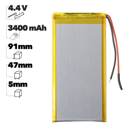 Аккумулятор Premium Quality 494791 (Li-Pol, 3400mAh, 4.4V)