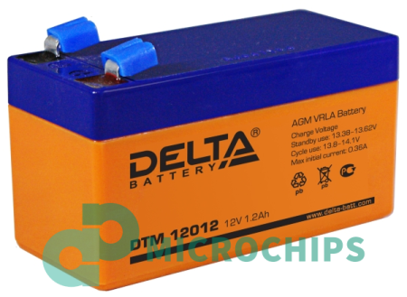 Аккумулятор Delta DTM 12012 (AGM, 1.2Ah)