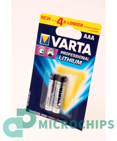 Батарейка Varta Professional Lithium FR03 ААА 2BP