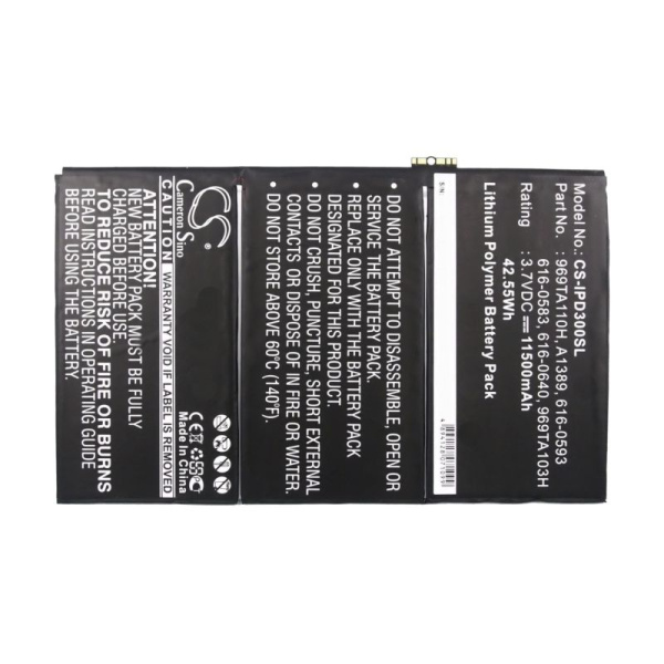 Аккумулятор для Apple iPad 3, iPad 4 (A1389) 11500mah