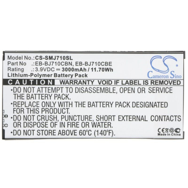 Купить Аккумулятор для Samsung Galaxy J7 (2016), On8 (EB-BJ710CBE) 3000mah Аккумулятор для Samsung Galaxy J7 (2016), On8 (EB-BJ710CBE) 3000mah