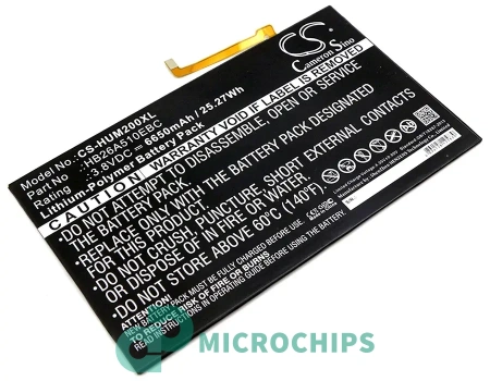 Аккумуляторная батарея CS-HUM200XL для Huawei MediaPad M2 10.0 (HB26A510EBC), Li-pol, 3.8 В, 6650 мАч