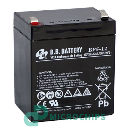 Аккумулятор B.B. Battery BP 5-12 (AGM, 5Ah)