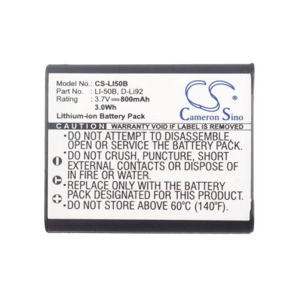 Аккумулятор для Casio Exilim EX-TR350, Olympus mju 9010, Kodak PixPro FZ151 (NP-150) 800mAh