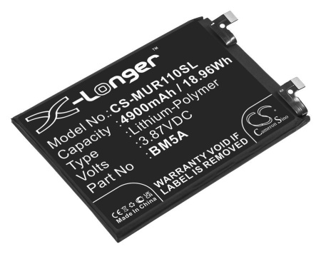 Аккумулятор CS-MUR110SL для Xiaomi Redmi Note 11 Pro, 11 Pro+, p/n: BM5A, 4900mAh