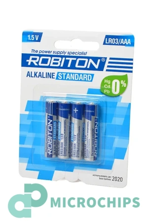 Купить Батарейка Robiton Alkaline Standard LR03/AAA 4BP Батарейка Robiton Alkaline Standard LR03/AAA 4BP