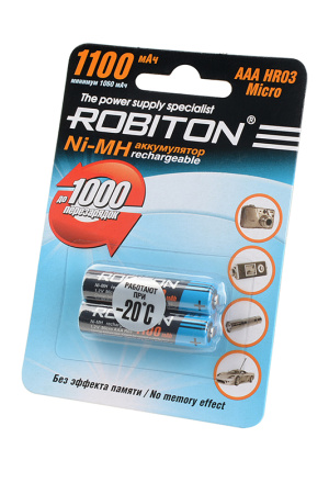 Аккумулятор Robiton AАА (NiMH, 1100mAh, 1.2V) 2BP Аккумулятор Robiton AАА (NiMH, 1100mAh, 1.2V) 2BP