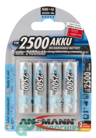 Аккумулятор Ansmann AA (NiMH, 2500mAh, 1.2V) 4BP