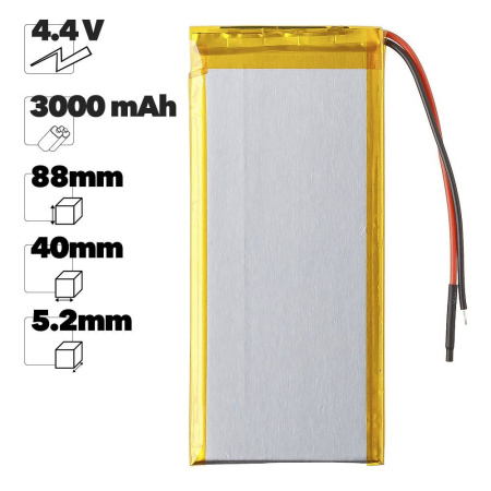 Аккумулятор Premium Quality 494088 (Li-Pol, 3000mAh, 4.4V)