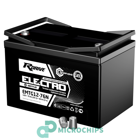 Тяговый аккумулятор RDrive Electro Motive EMTG12-76N (GEL, 76Ah, 12V)