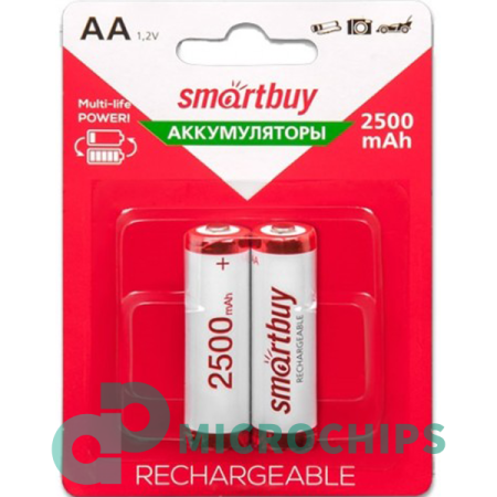Аккумулятор SmartBuy AA (NiMH, 2500mAh, 1.2V) 2BP Аккумулятор SmartBuy AA (NiMH, 2500mAh, 1.2V) 2BP