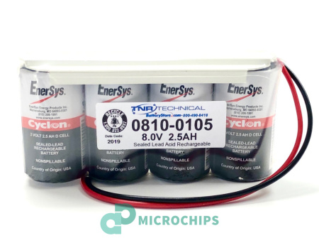 Купить Аккумулятор EnerSys Cyclon 0810-0105 (AGM, 2.5Ah, 8V) Аккумулятор EnerSys Cyclon 0810-0105 (AGM, 2.5Ah, 8V)