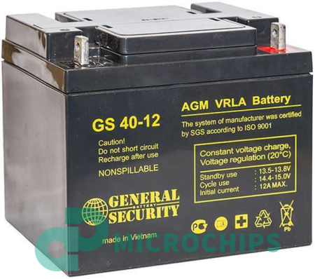 Аккумулятор General Security GSL 40-12 (AGM, 40Ah)