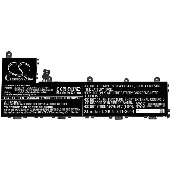 Аккумулятор для Lenovo ThinkPad Yoga 11e 5th Gen 20LN серии (L17L3P54) 3650mah