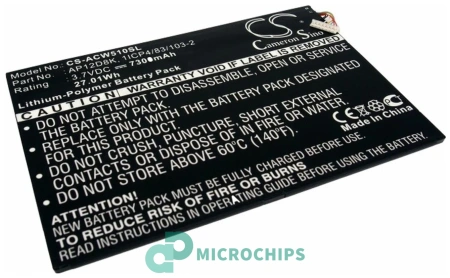 Аккумуляторная батарея AP12D8K для Acer Iconia Tab W511, 3.7В, 7300мАч, Li-pol