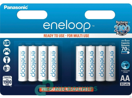 Аккумулятор Panasonic Eneloop AA (NiMH, 1900mAh) 8BP