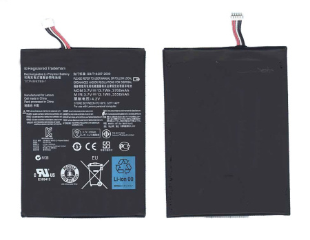 Аккумуляторная батарея L12T1P31 для Lenovo IdeaPad A2107, 3500мАч, 3.7В, Li-ion