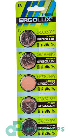 Купить Батарейка Ergolux CR2032 5BP Батарейка Ergolux CR2032 5BP