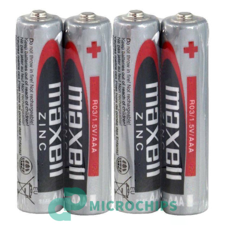 Батарейка Maxell Zinc R03/AAA 4S