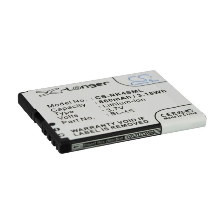 Аккумулятор для Nokia 2680, 3600, 3710, 7100, X3-02 (BL-4S) 650mAh