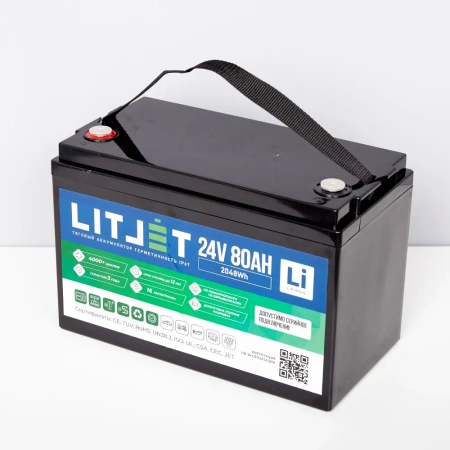 Аккумулятор LITJET PRO 2480 (LiFePO4, 80Ah, 24V)