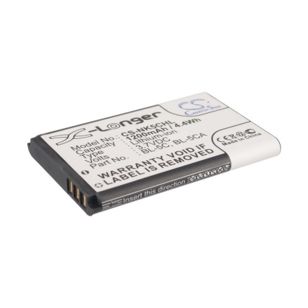 Аккумулятор для Nokia BL-5C BL-5CA, BL-5CB, BL-5CV 1200mah