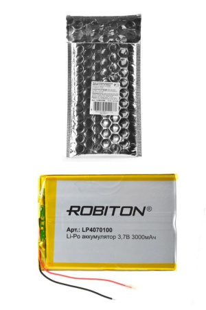 Аккумулятор Robiton 4070100 (Li-Pol, 3000mAh, 3.7V) Аккумулятор Robiton 4070100 (Li-Pol, 3000mAh, 3.7V)