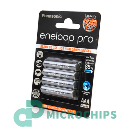 Аккумулятор Panasonic Eneloop Pro AAA (NiMH, 930mAh) 4BP
