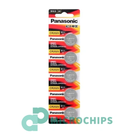 Купить Батарейка Panasonic CR2025 5BP Батарейка Panasonic CR2025 5BP