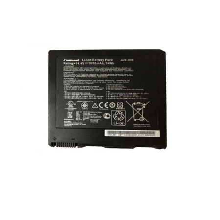 Аккумулятор (батарея) для ноутбука Asus G55, G55V, G55VM, G55VW, (A42-G55), 74Vтч, 14.4B (оригинал)