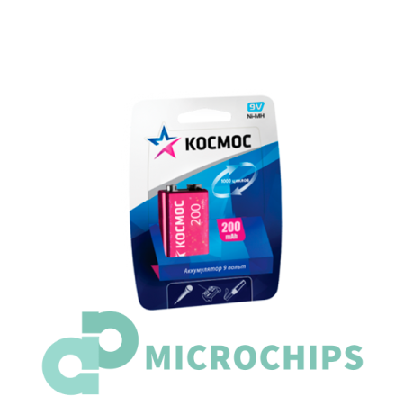 Аккумулятор Космос Крона / E-block (NiMH, 200mAh, 9V) 1BP