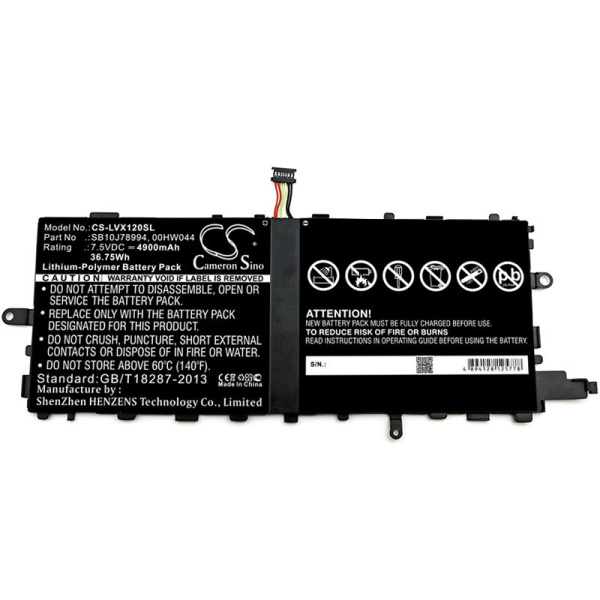 Аккумулятор для Lenovo ThinkPad X1 Tablet (SB10J78994) 4900mAh